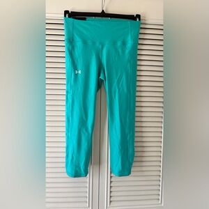 Women’s Under Armour Vibrant Teal Heat Gear Compression Capris SZ M